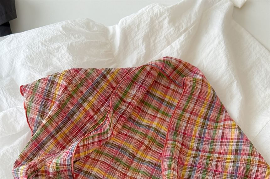 Plaid Scarf Headkerchief /