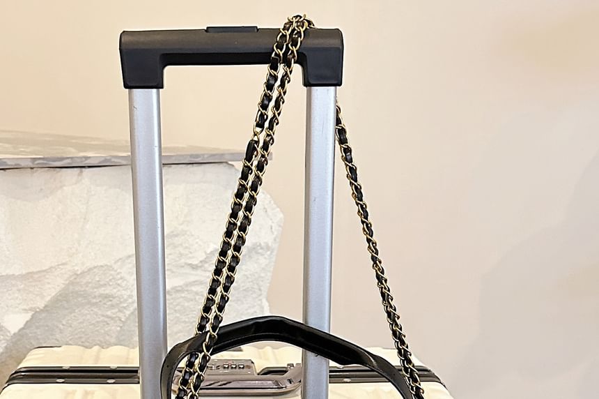 Crossbody Faux Suede Bag Tote Strap Chain Quilted