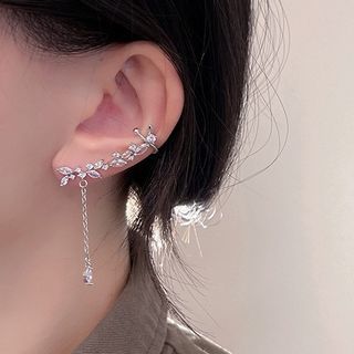 Cuff Rhinestone Drop Ear with Earring