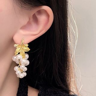Drop Earring Faux Grape Pearl
