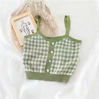 Plaid Cami Top
