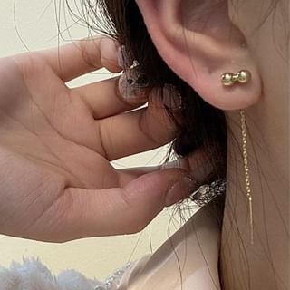 Alloy Bead Threader Earring