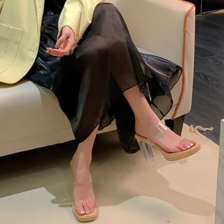 Wholesale Sample Platform Chunky Heel Slide Sandals