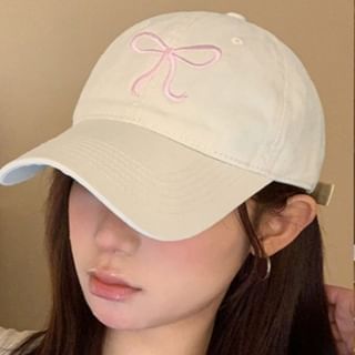 Cap Embroidered Baseball Bow