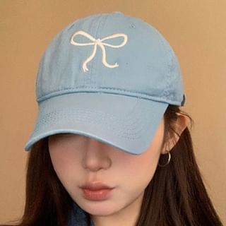 Cap Embroidered Baseball Bow