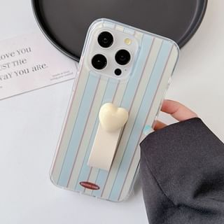 Finger Strap Striped Phone Case