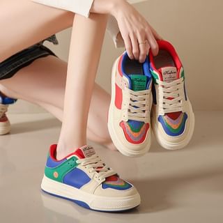 Sample Color Block Platform Sneakers
