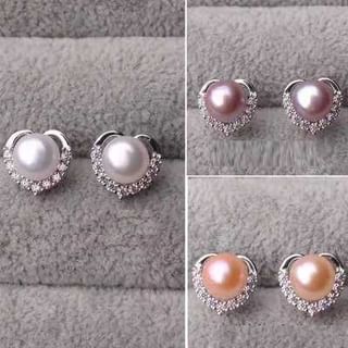 Faux Stud Pearl Ear Rhinestone