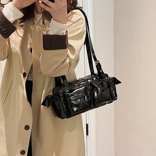Shoulder Multi-Pocket Bag Leather Faux