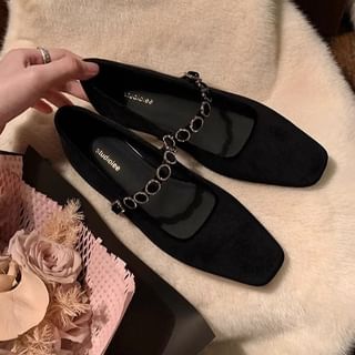 Heel Pumps Velvet Jane Accent Rhinestone Low Mary