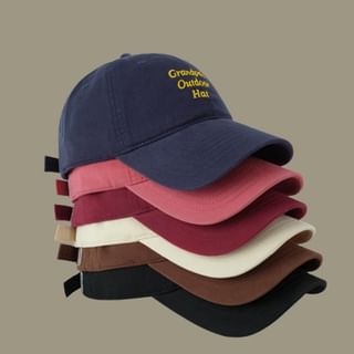 Cap Baseball Embroidered Lettering