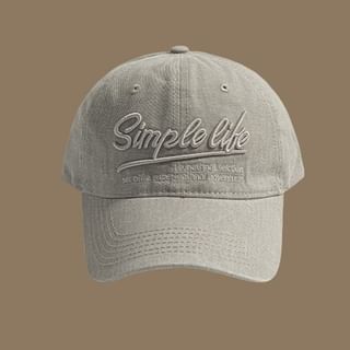 Embroidered Cap Letter Washed