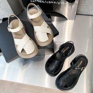 Sandals Platform Faux Leather