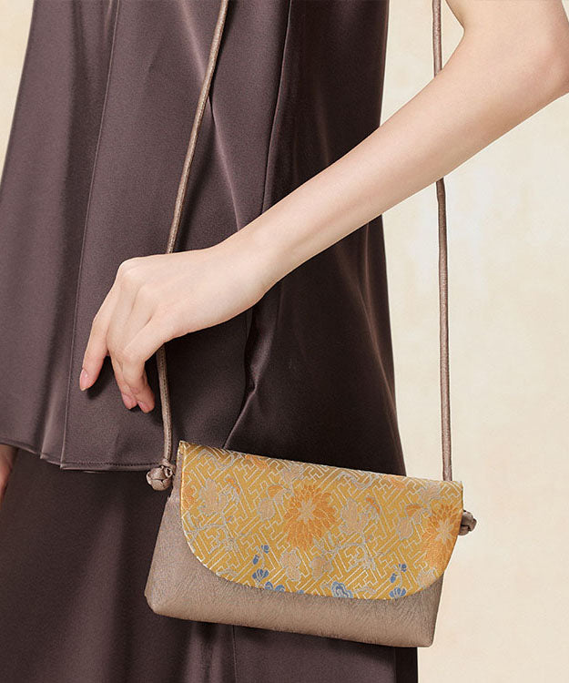 Versatile New Silk Crossbody Clutch Style Bag Chinese