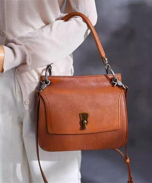 Micro Faux Bag Solid Retro Leather Durable Brown New