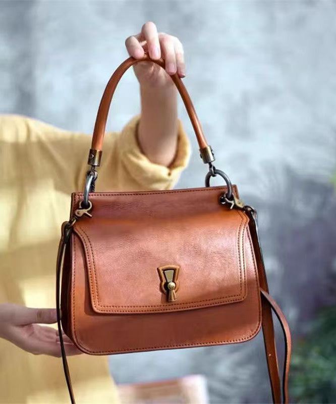 Micro Faux Bag Solid Retro Leather Durable Brown New