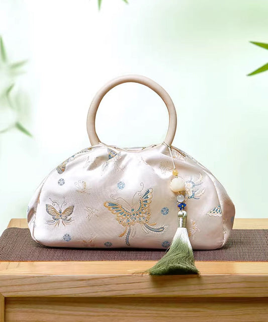 Versatile Retro Bag Tote Tassel Jacquard New