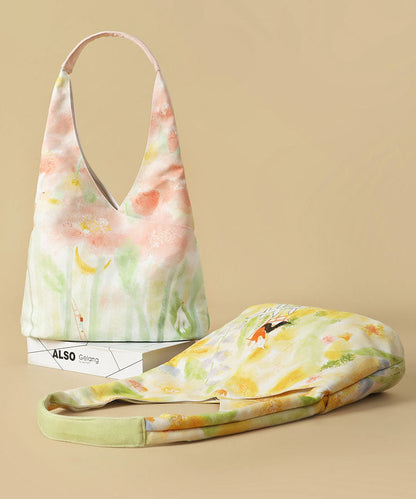 Bag Shoulder Illustration Original Pink Canvas Japanese