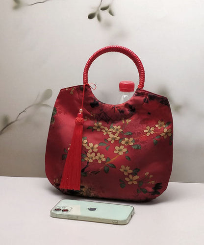 Handbag Print Original New Tote Beige Chinese Tassel