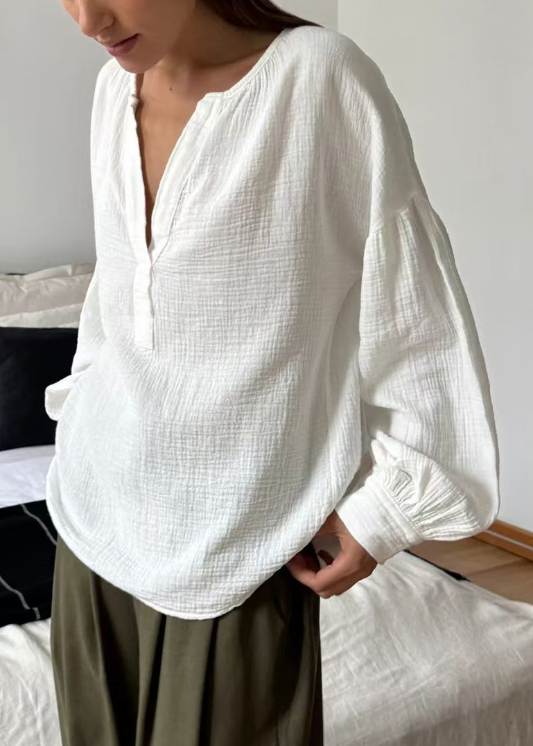 Tops Fall Patchwork V Plus Size Neck Green Solid