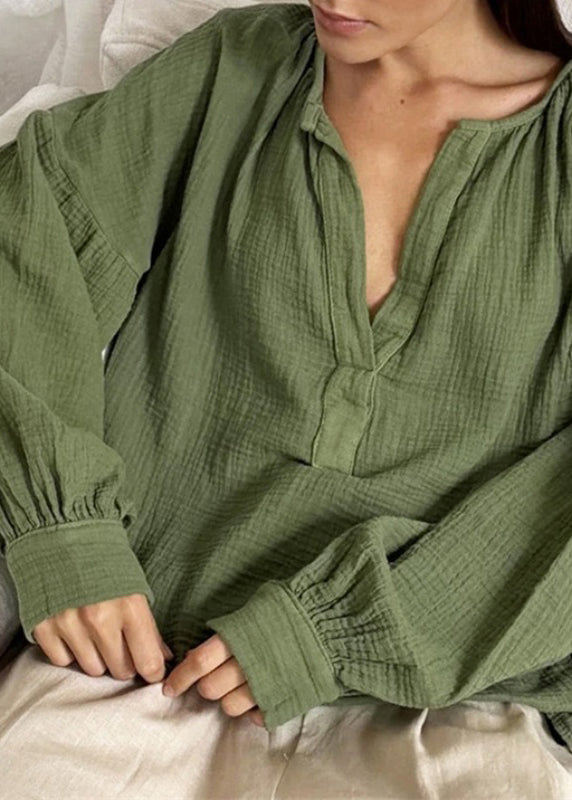Plus T White Neck Patchwork Fall Size Cotton Shirts V