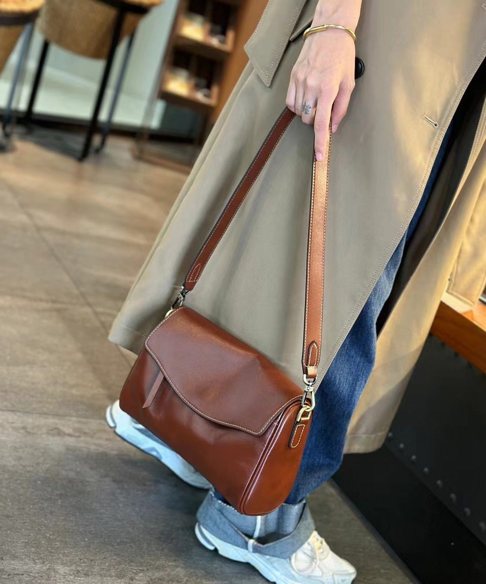 Bag Zipper Solid Shoulder Stylish Durable Black Leather