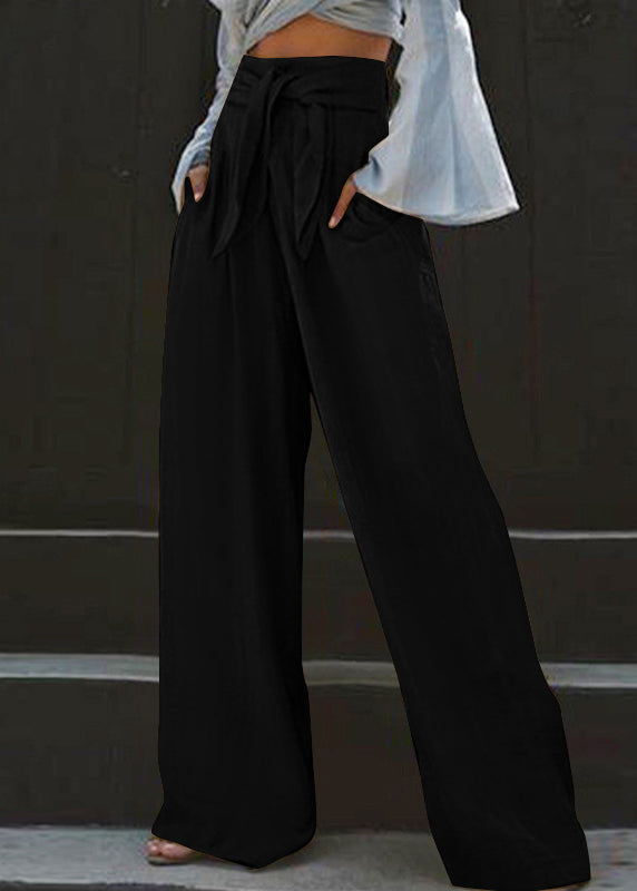 Wholesale SampleStylish Yellow High Waist Pockets Wide Leg Pants Summer