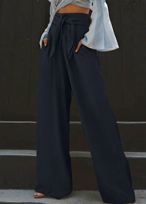 Wholesale SampleStylish Yellow High Waist Pockets Wide Leg Pants Summer