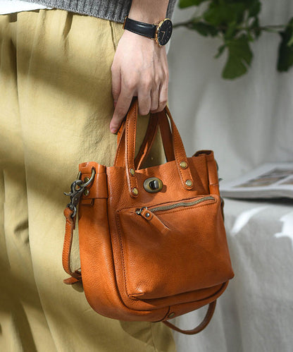 Solid Unique Bag Micro CrossBody Durable Leather Orange
