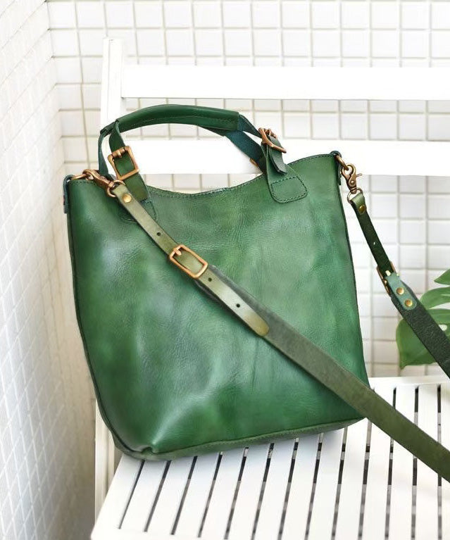 Orange Capacity Large Leather Handbag Tote Women