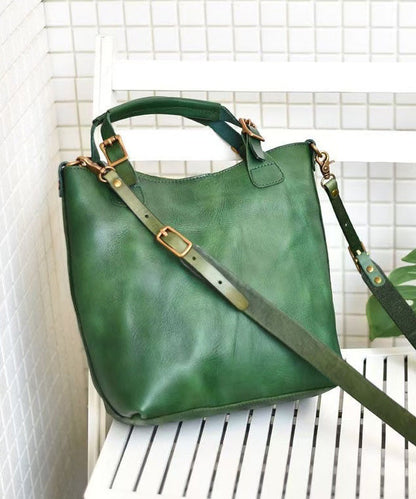 Orange Capacity Large Leather Handbag Tote Women