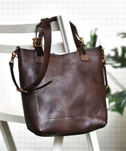 Orange Capacity Large Leather Handbag Tote Women