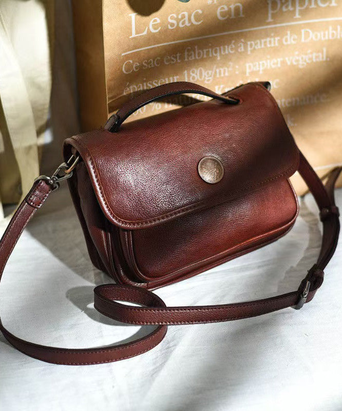 Durable Bag Messenger Orange Leather CrossBody Women Solid