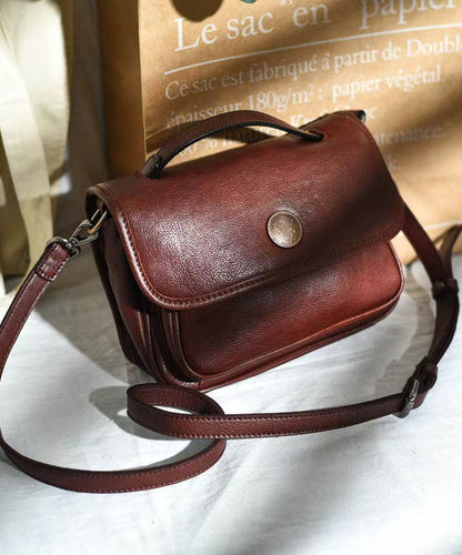 Durable Bag Messenger Orange Leather CrossBody Women Solid