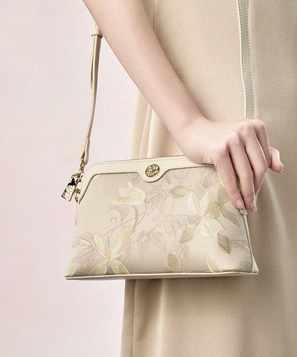 Green Bag Silk CrossBody Women Vintage Print