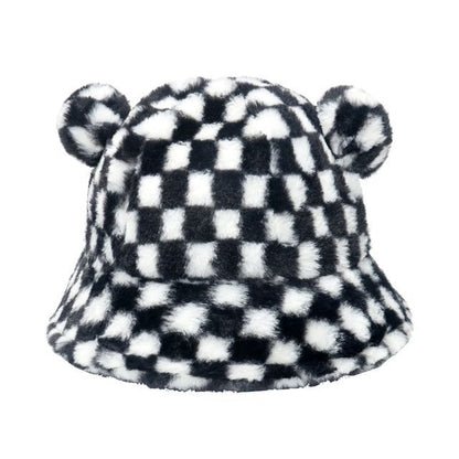 Sample Bear Ear Faux Shearling Bucket Hat