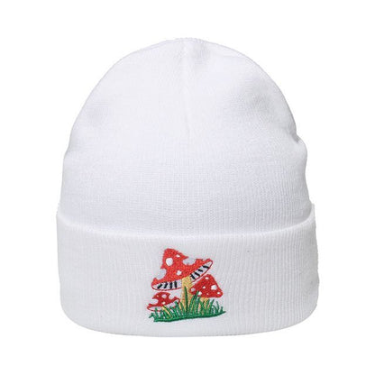 Sample Mushroom Embroidered Knit Beanie