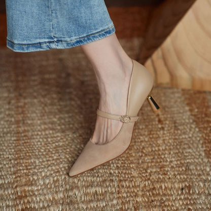 Sample Pointy-Toe Stiletto Heel Mary Jane Pumps