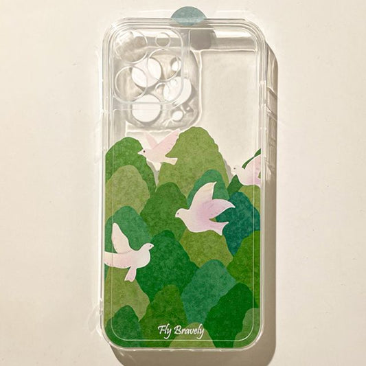 Wholesale Sample Bird Transparent Phone Case