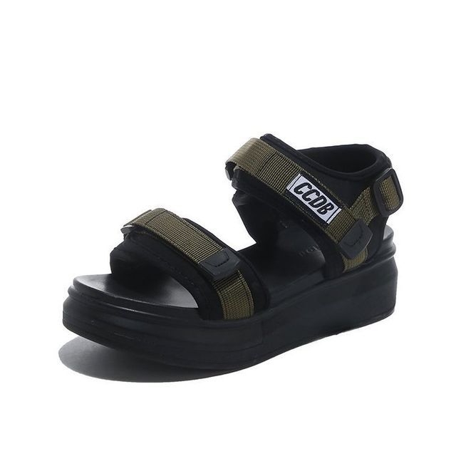 Wedge Heel Sandals Adhesive Platform Strap