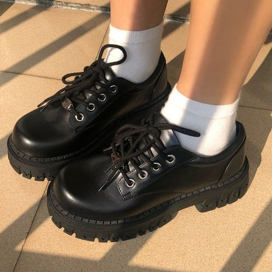 Lace-Up Platform Shoes