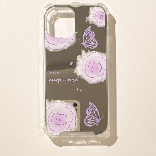 Sample Flower Butterfly Mirrored Phone Case