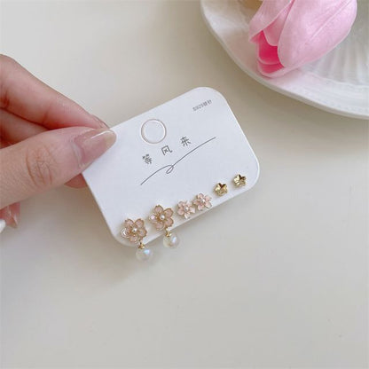 3 (various designs) Alloy Pair Sakura Set: Earring