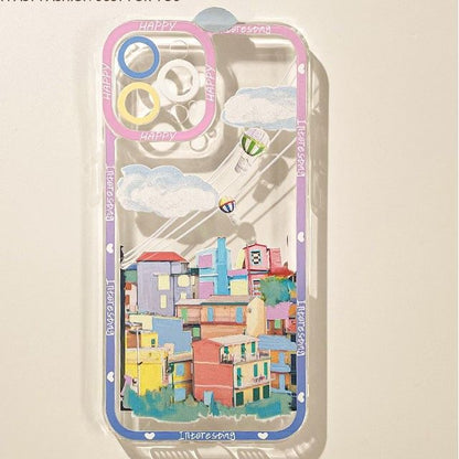 Sample City Print Transparent Phone Case