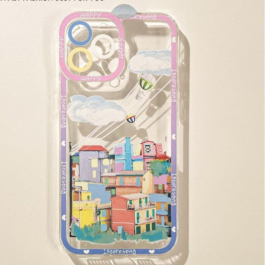 Sample City Print Transparent Phone Case