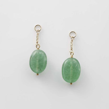 Sample Leaf Rhinestone Faux Gemstone Sterling Silver Pendant / Dangle Earring