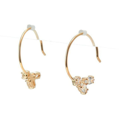 Sample Leaf Rhinestone Faux Gemstone Sterling Silver Pendant / Dangle Earring