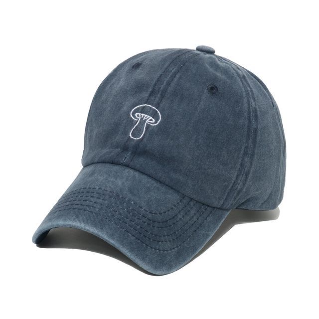 Sample Mushroom Embroidered Denim Bucket Hat