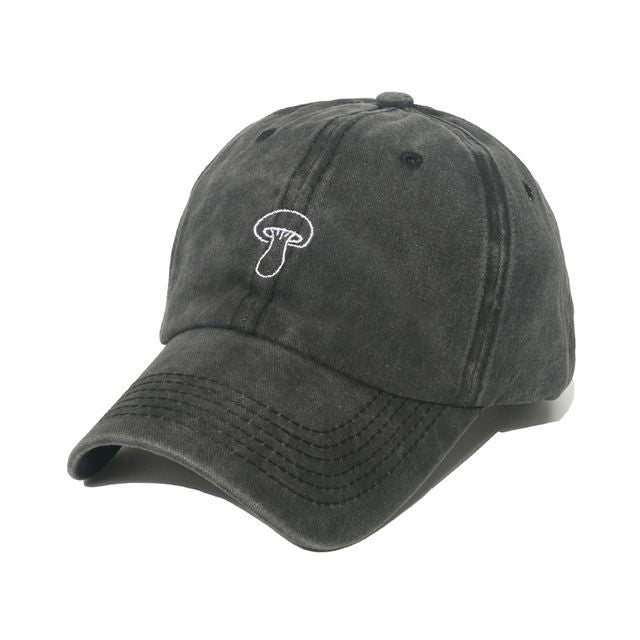 Sample Mushroom Embroidered Denim Bucket Hat