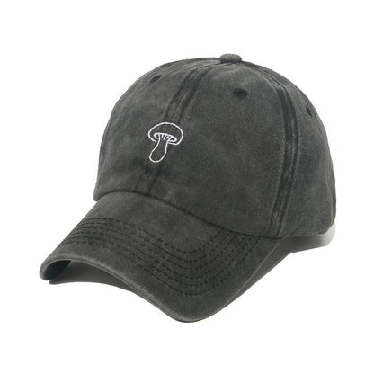 Sample Mushroom Embroidered Denim Bucket Hat